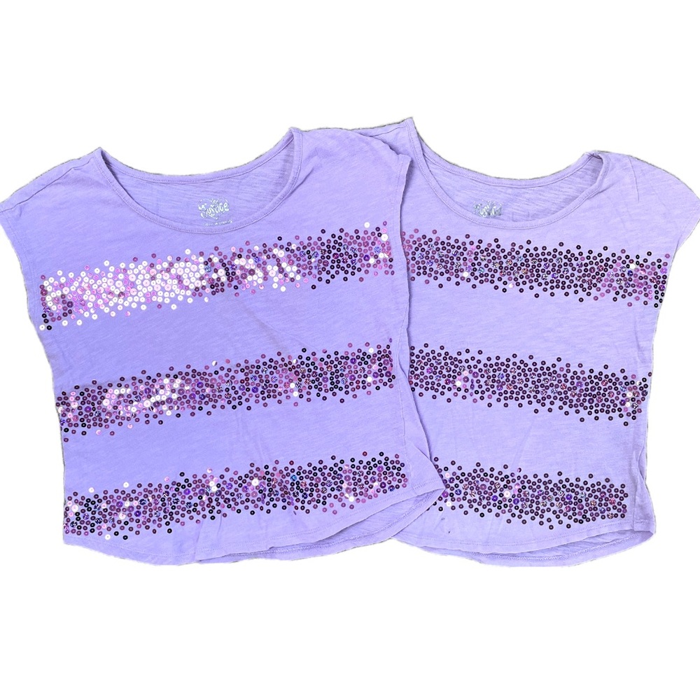 TWINS * SISTERS * BFFs * Matching sequin shirts Justice Girls size 10
